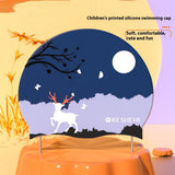 GIRLS XL SILICONE SWIM CAP CUTE PRINT_CWMM6781