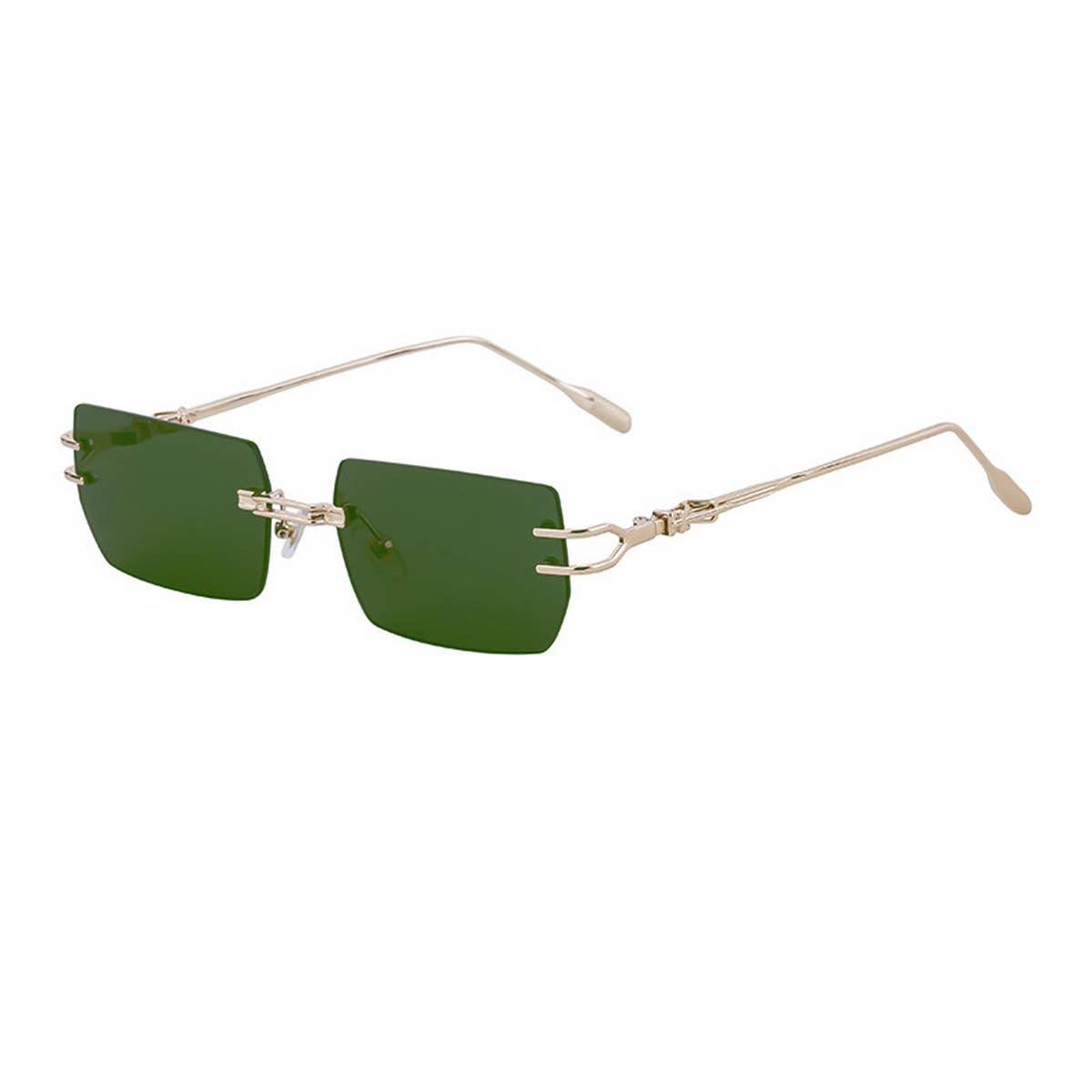 RIMLESS CUT SQUARE FRAME SUNGLASSES_CWASG0679