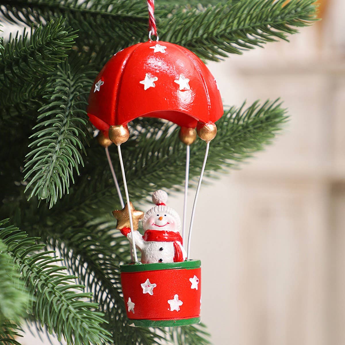 Parachute Santa Reindeer Snowman Ornaments_Cwmm9962
