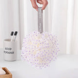 50G POLKA DOT BATH BALL BATH FLOWER BATH POUF_CWMM3339