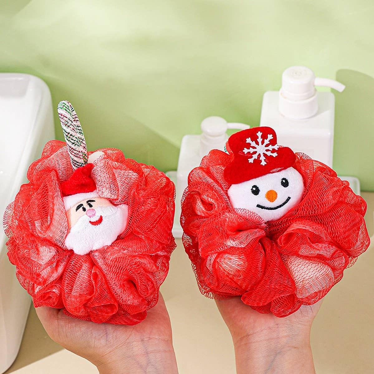 BATH POUF CHRISTMAS SERIES SOFT BATH BALL_CWMM3357