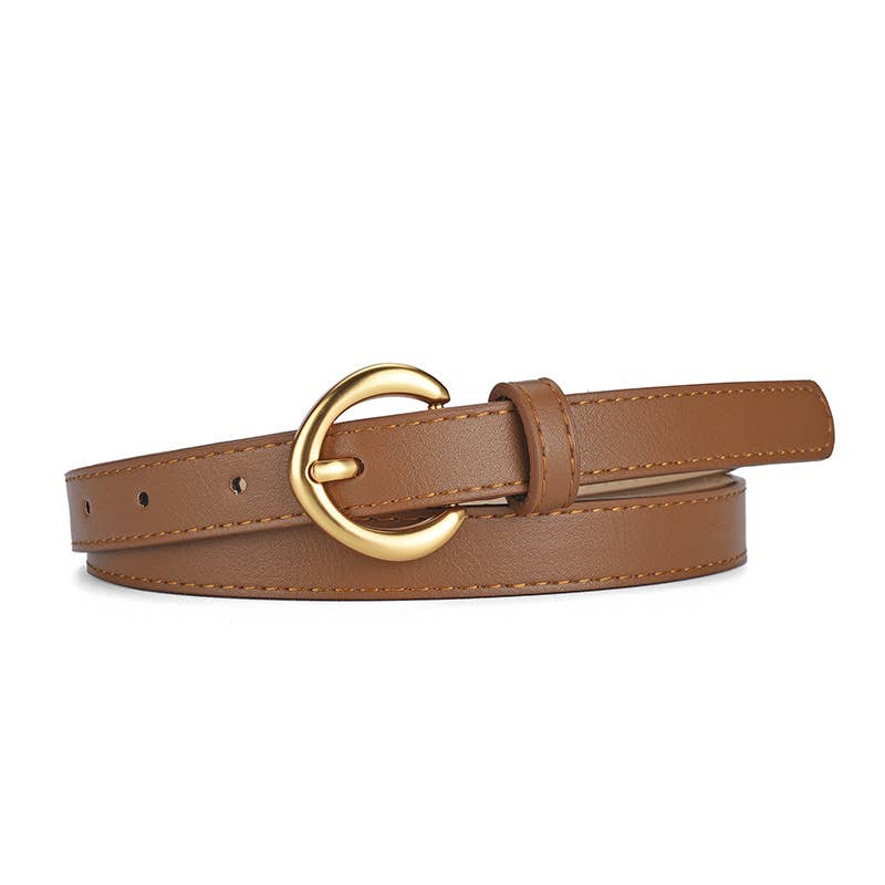 Alloy Buckle Belt Everything Simple Fashion Trend Belt_Cwabe0788