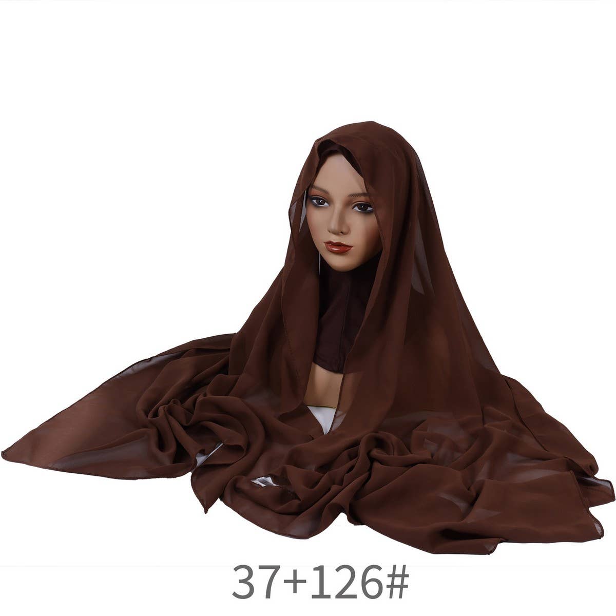 CLASSIC SOLID COLOR PEARL CHIFFON ETHNIC HEADSCARF_CWASC2449