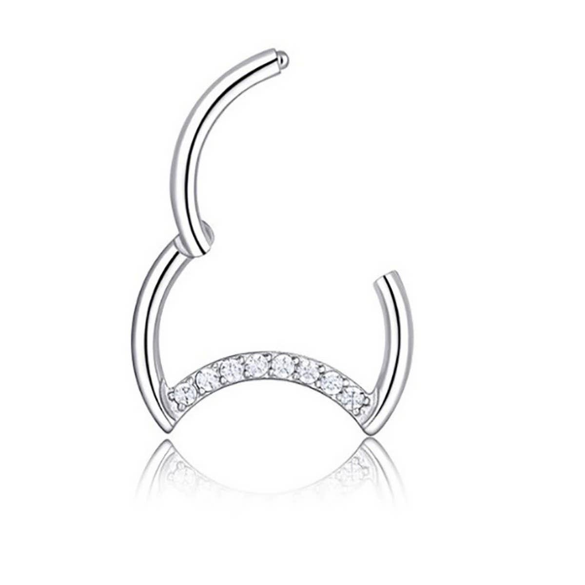 FULL RHINESTONE PUNK NOSE RING IN STAINLESS STEEL_CWMM9539
