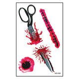 HALLOWEEN SCAR TATTOOS BLOODY WOUND STICKERS_CWMM8377
