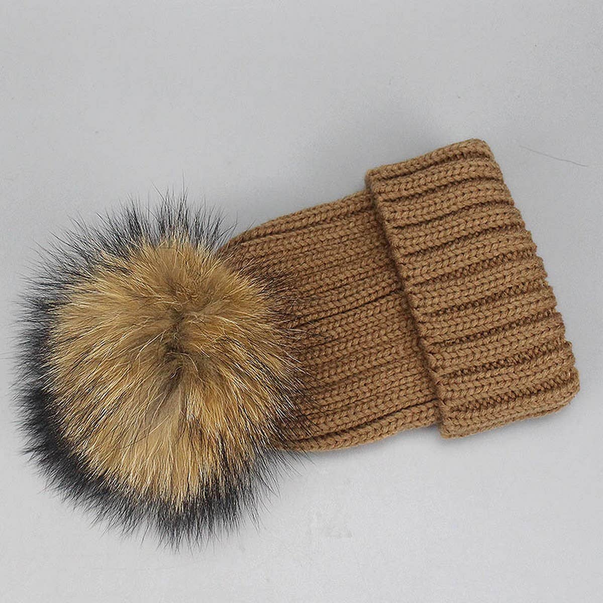 Unisex Knit Beanie Hat With Pom For Winter_Cwah05051