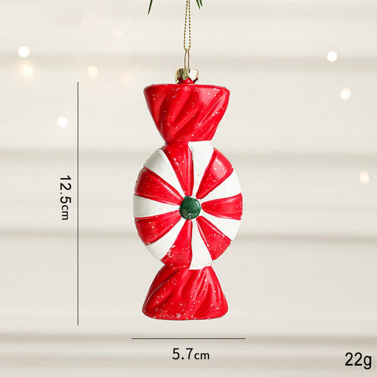 PAINTED PLASTIC CHRISTMAS TREE CAR HANGING DECO_CWMM9695