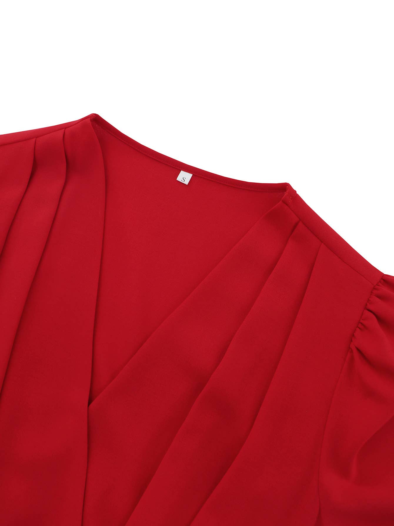 V-Neck Fashion,Slimming Elegant Pleated Dress