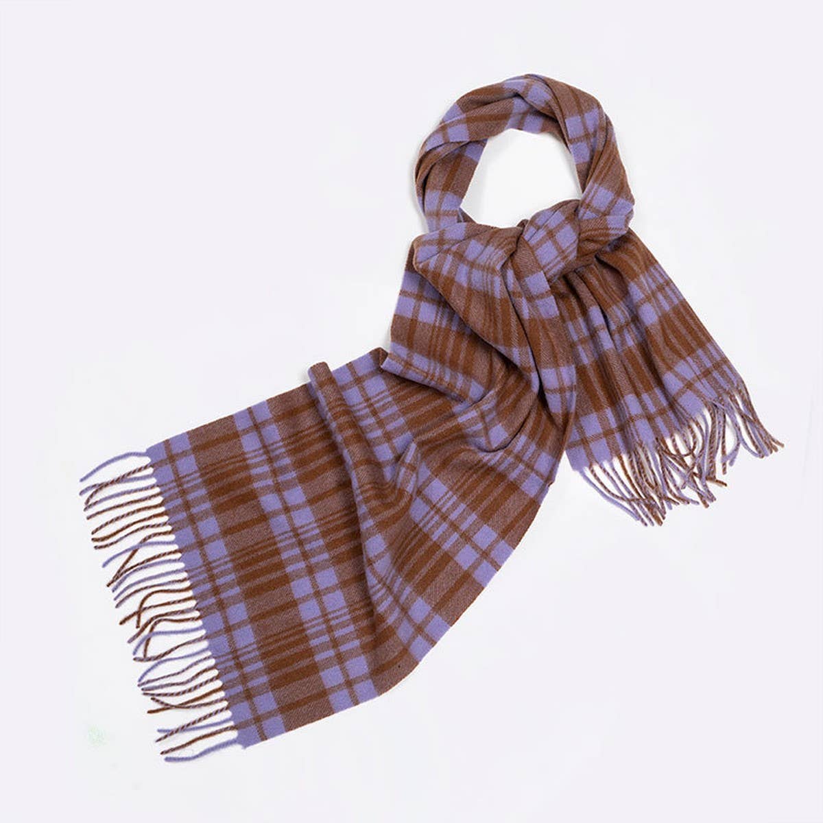 100% WOOL PLAID SCARF UNISEX WARM WINTER WRAP_CWASC2346