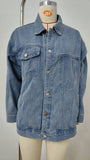 Washed Loose Denim Jacket Mid-Length Top