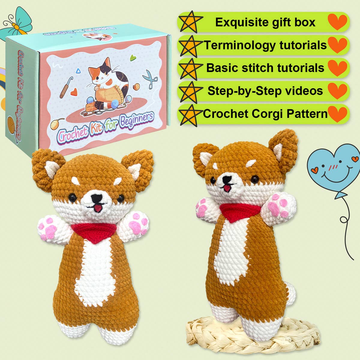 HAND WOVEN DIY CROCHET DOLL MATERIAL KIT_CWMM1870