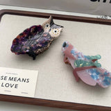 NEW CREATIVE OWL GRASSHOPPER ACETATE HAIR CLIP_CWAHA5718