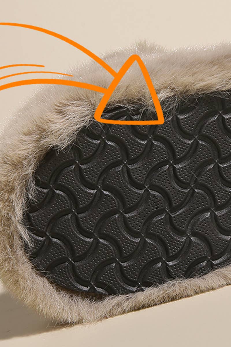 THICK SOLE CROSS STRAP FLUFFY BEDROOM SLIPPERS_CWSHS0230