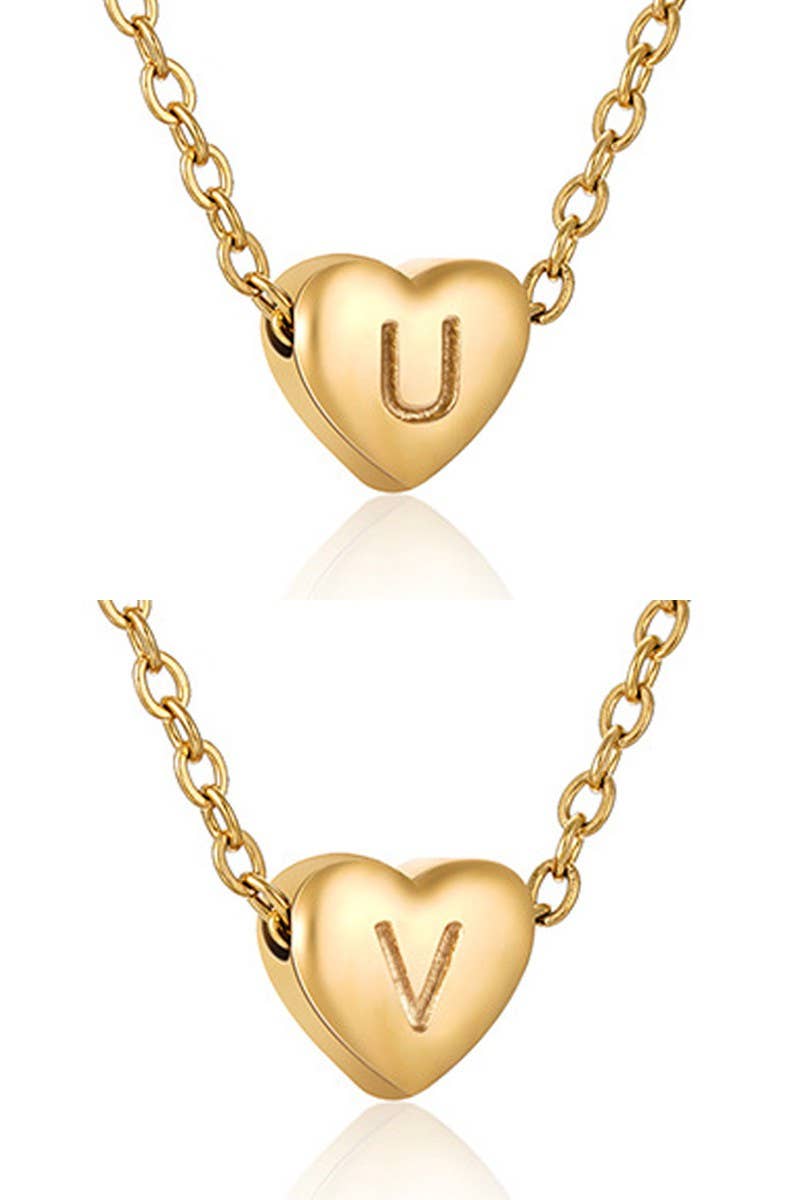 Heart Alphabet Initials Pendant Necklace_Cwaje220