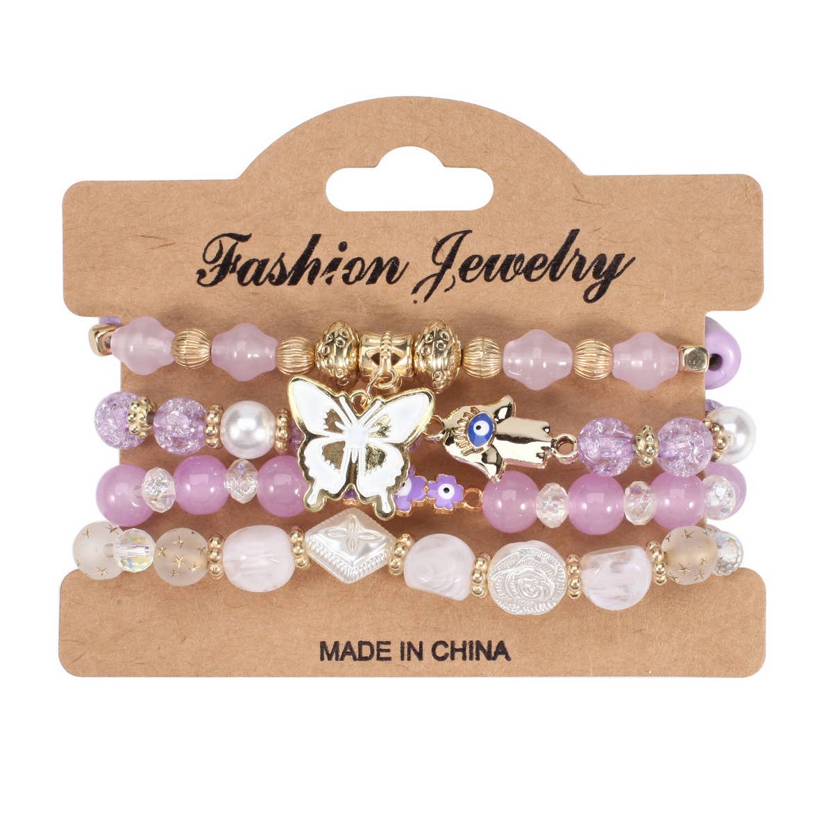 MULTI LAYER BUTTERFLY AND FLOWER BRACELET_CWAJE2230