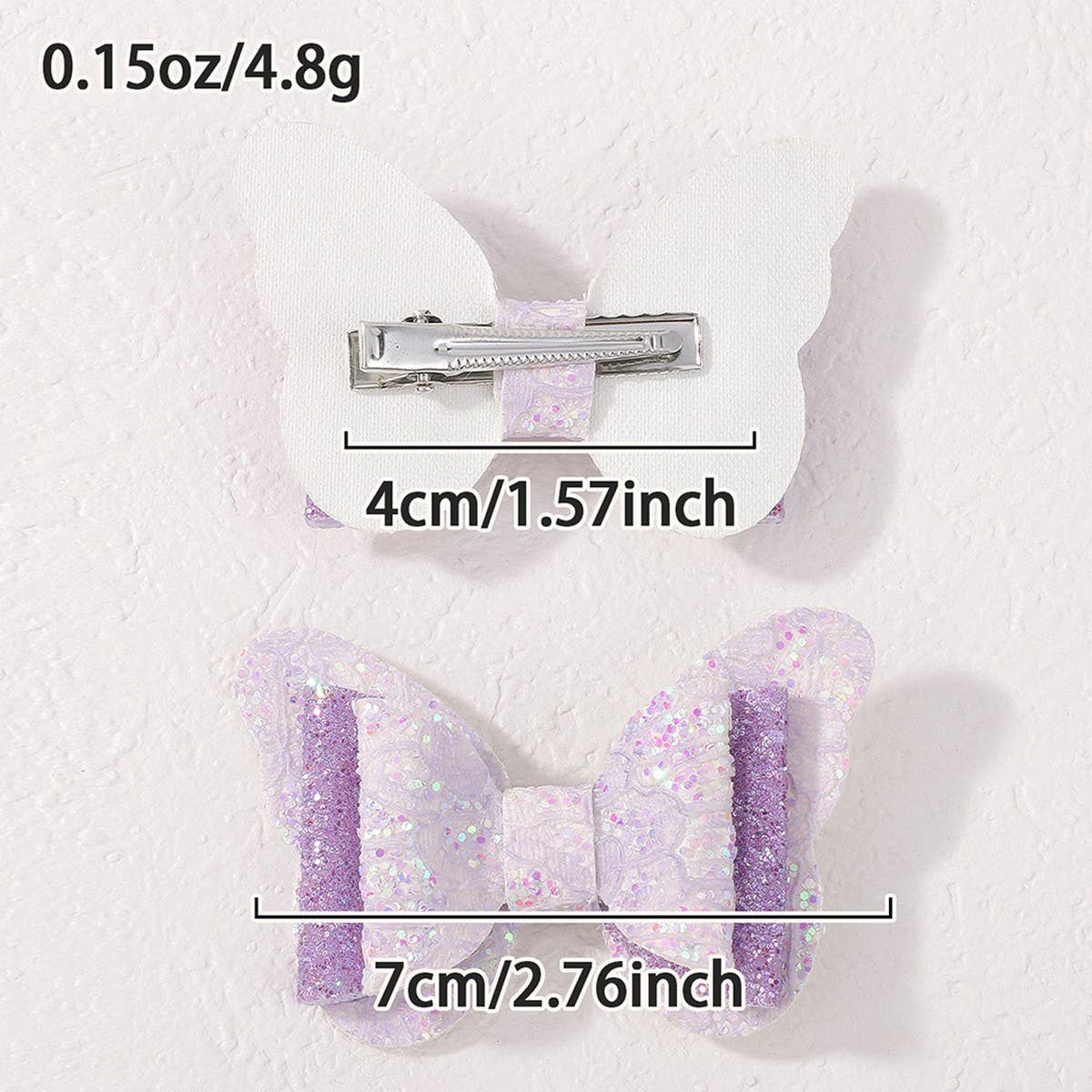 CUTE CARTOON GLITTER BOW HAIR CLIP SET_CWAHA6730