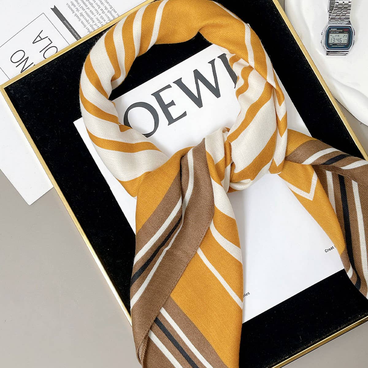 Velvet Scarf Elegant Faux Wool Fall/Winter Shawl_Cwasc0900