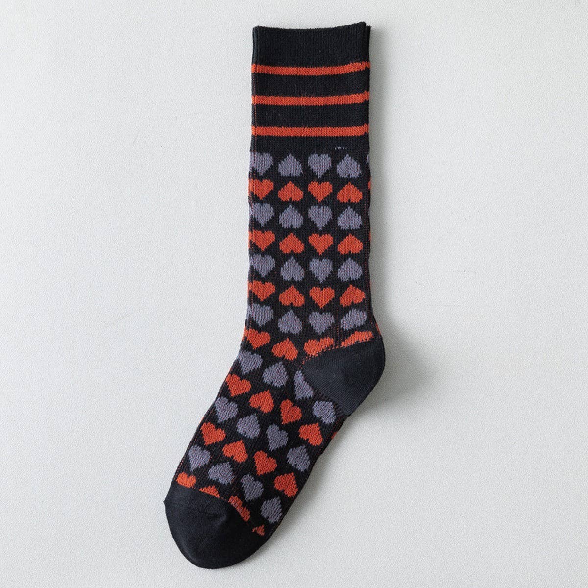 Vintage Love Print Mid-Tube Socks For Women_Cwms0409