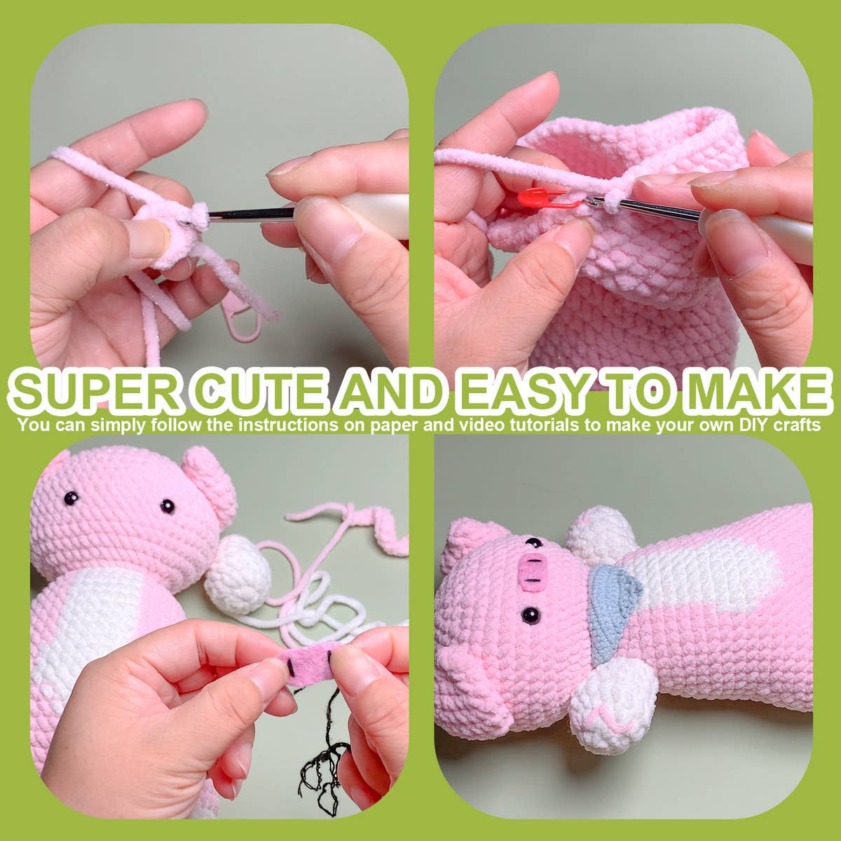 CROCHET PIGLET DOLL MATERIAL KIT_CWMM1869
