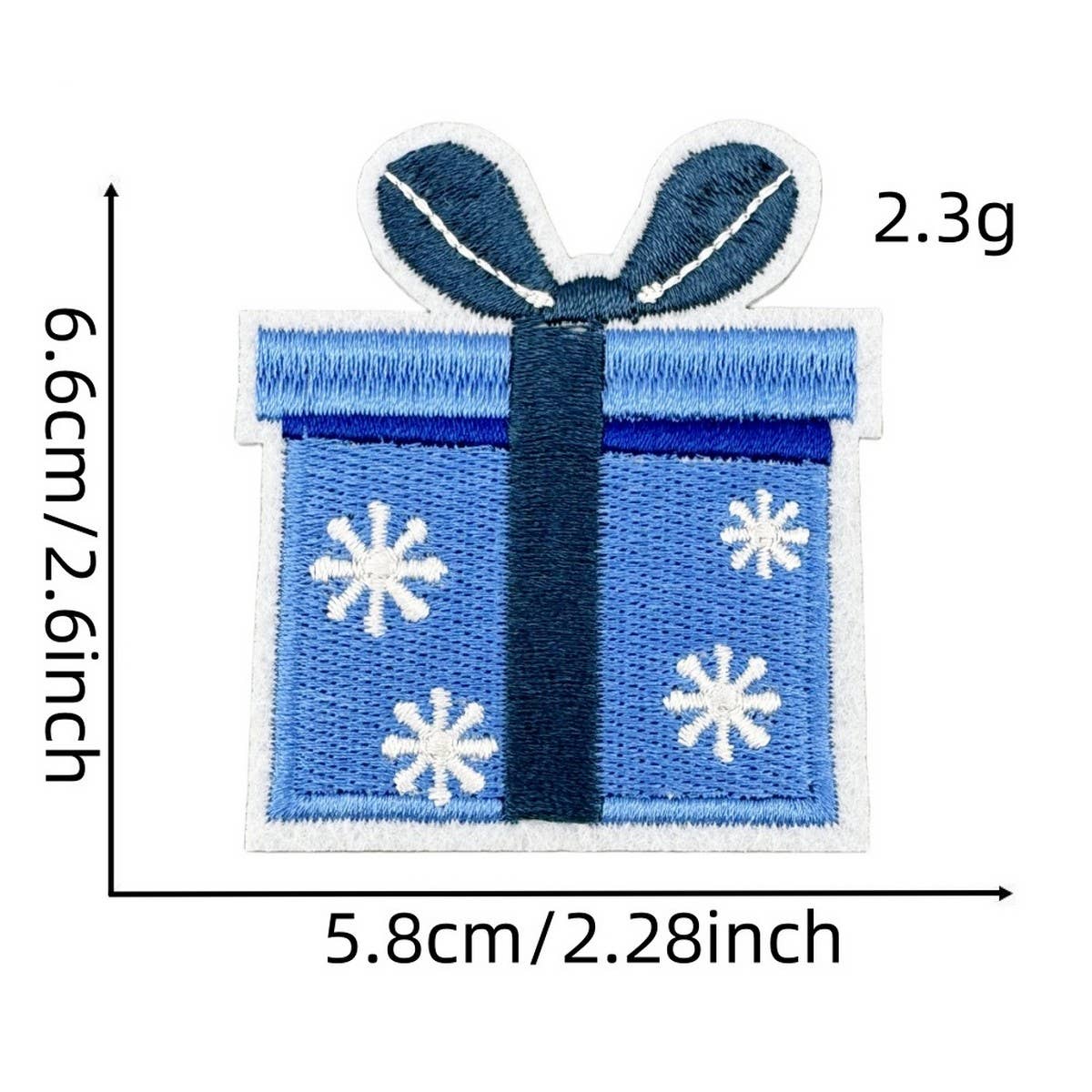 Winter Blue Christmas Graffiti Embroidered Patch_Cwmm4028