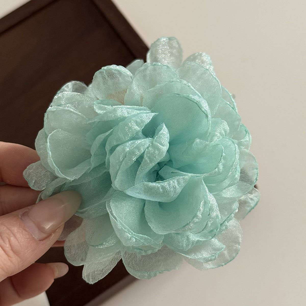 New Super Fairy Gauze Rose Flower Clip_Cwaha4685