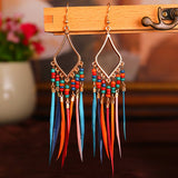 BOHO VINTAGE TASSEL FEATHER EARRINGS_CWAJE0805