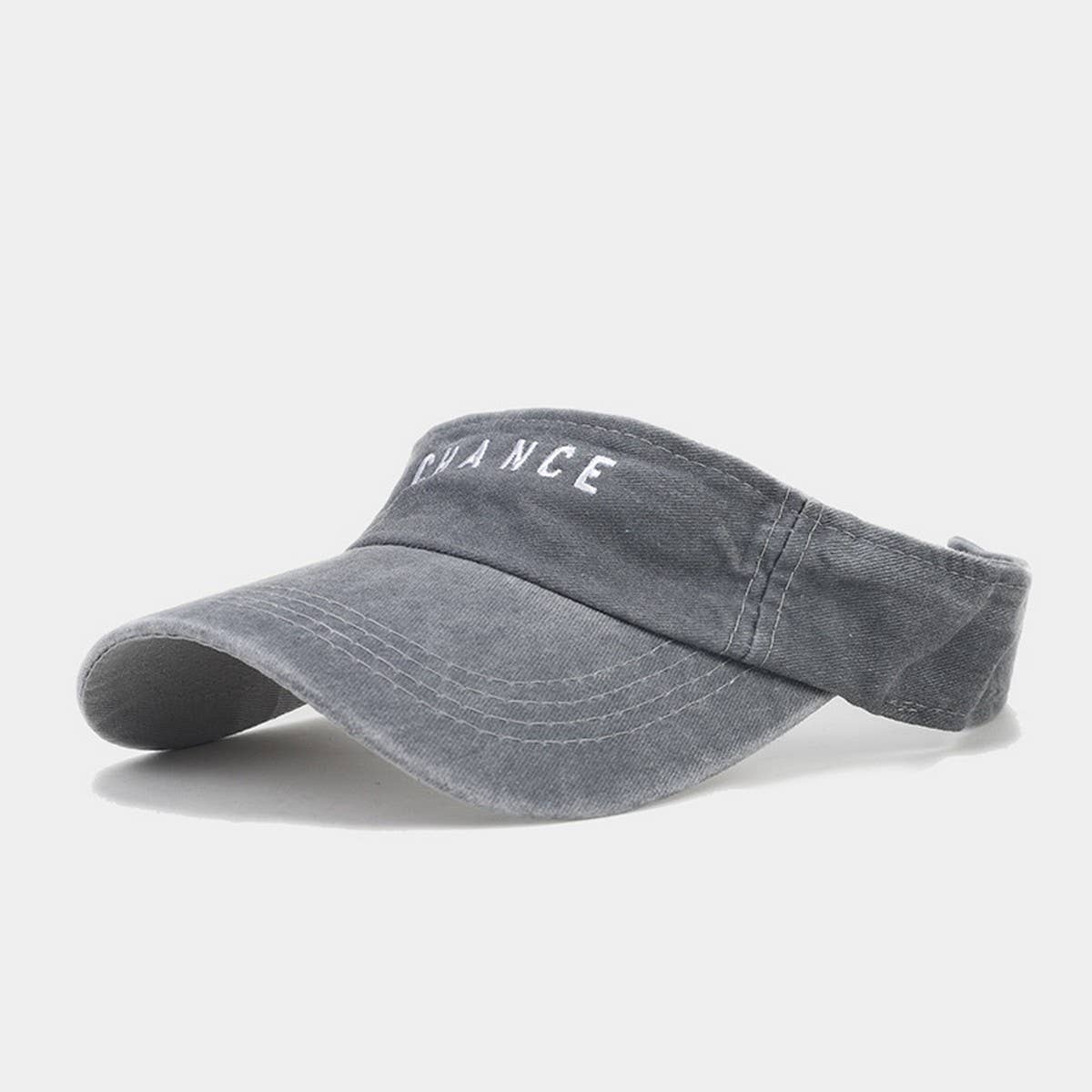 EMBROIDERED LETTER VISOR HAT SUMMER SUNSHADE CAP_CWAH3304