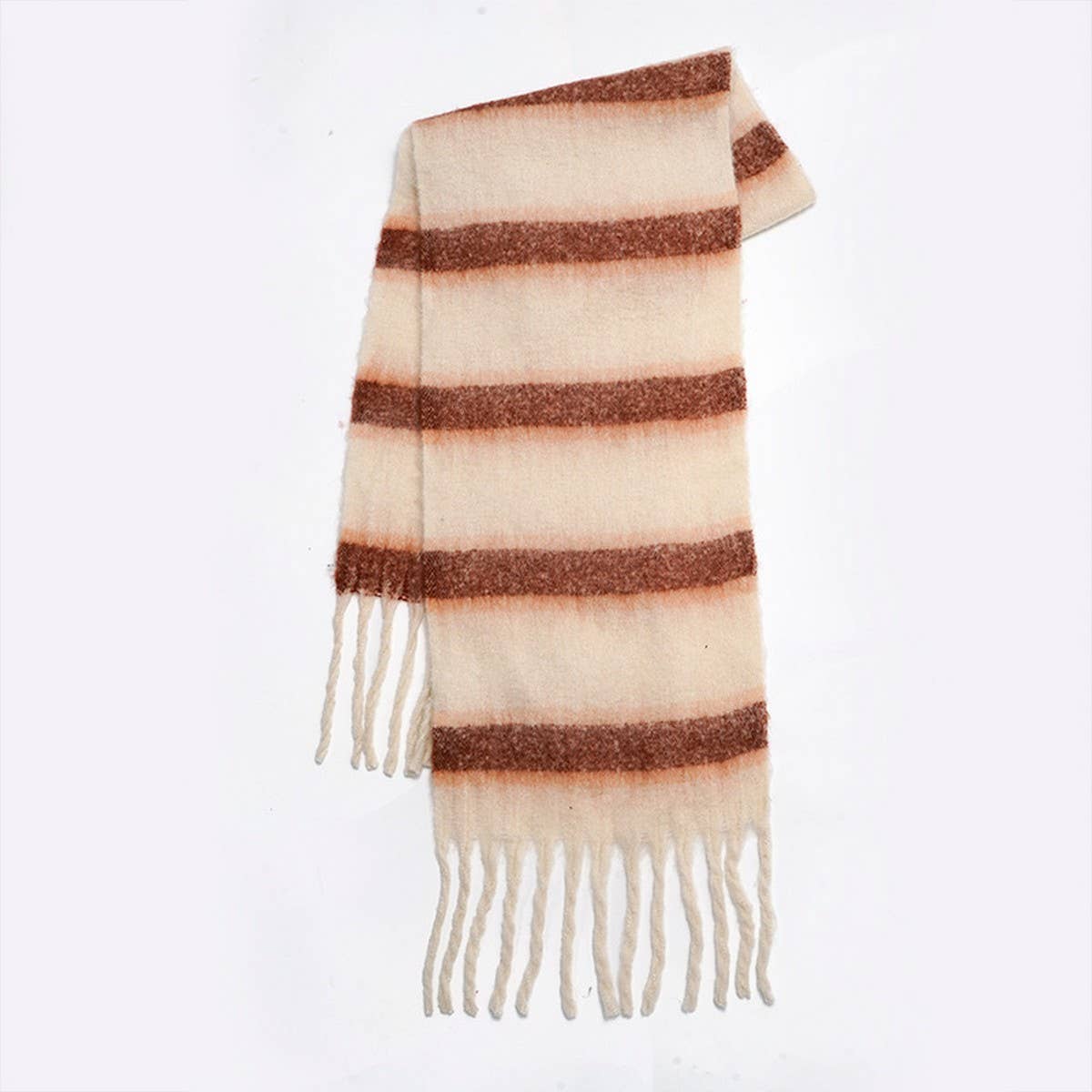 RETRO STRIPE FLEECE SCARF WINTER WARMTH_CWASC2314