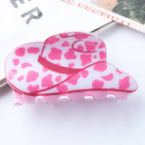HAT SHAPED PVC HAIR CLAW 8 2CM CUTE GRAPHIC CLIP_CWAHA0640
