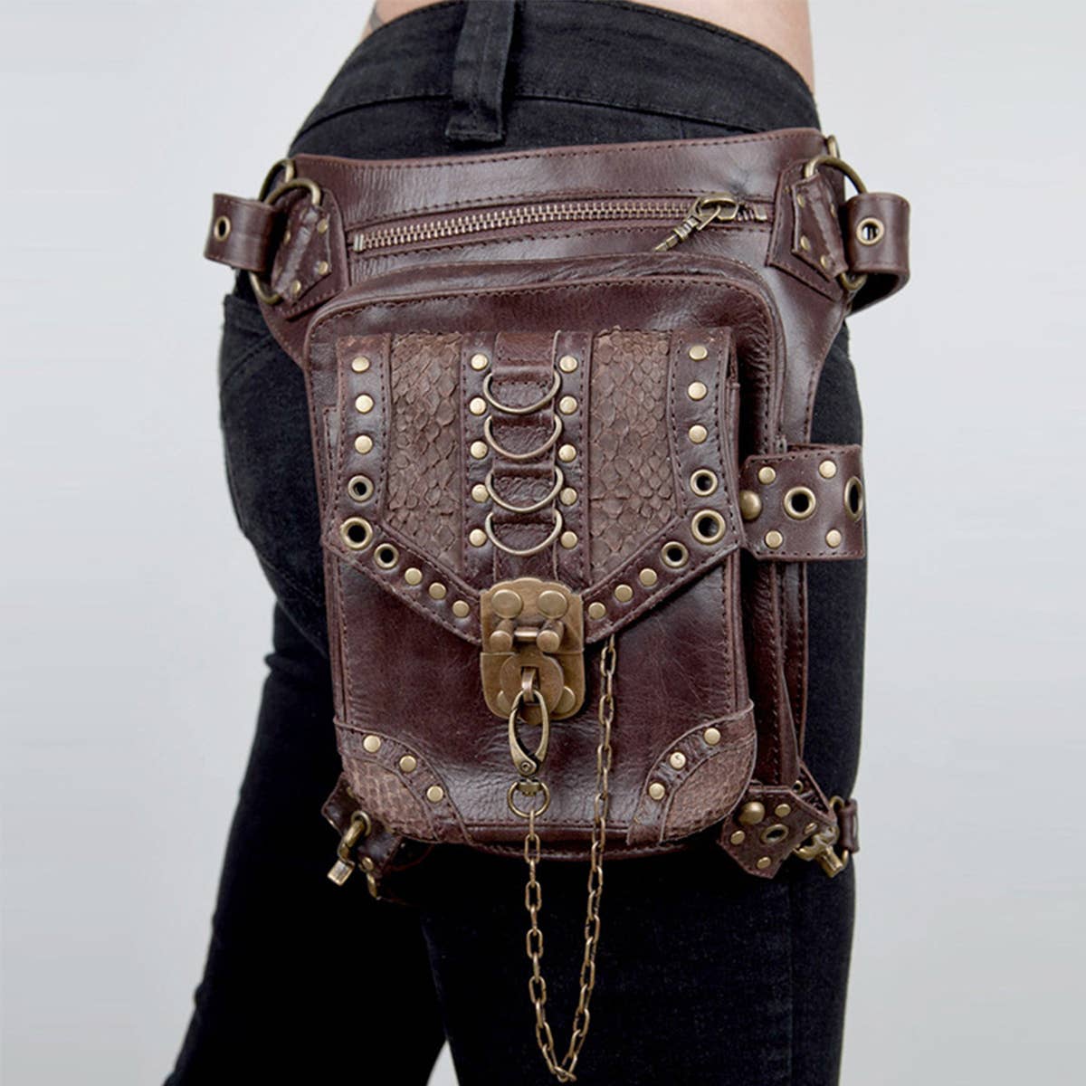 RETRO GOTHIC STEAMPUNK SHOULDER POCKET_CWAB0637