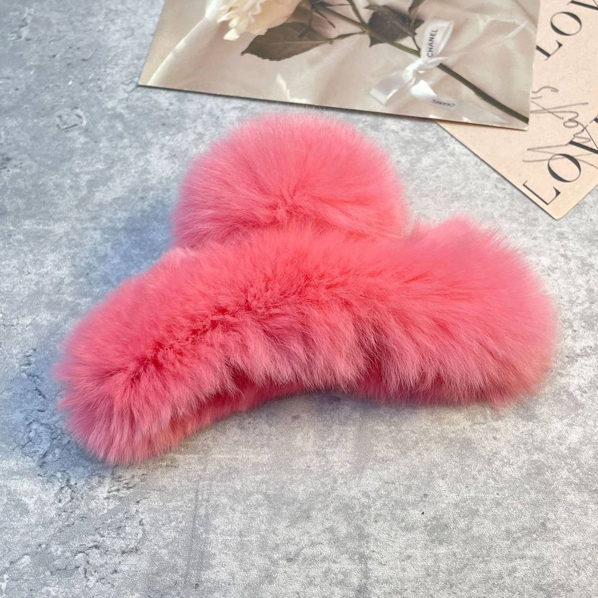 REX RABBIT FUR CLAWS ELEGANT MIXED COLOR CLIPS_CWASC1591
