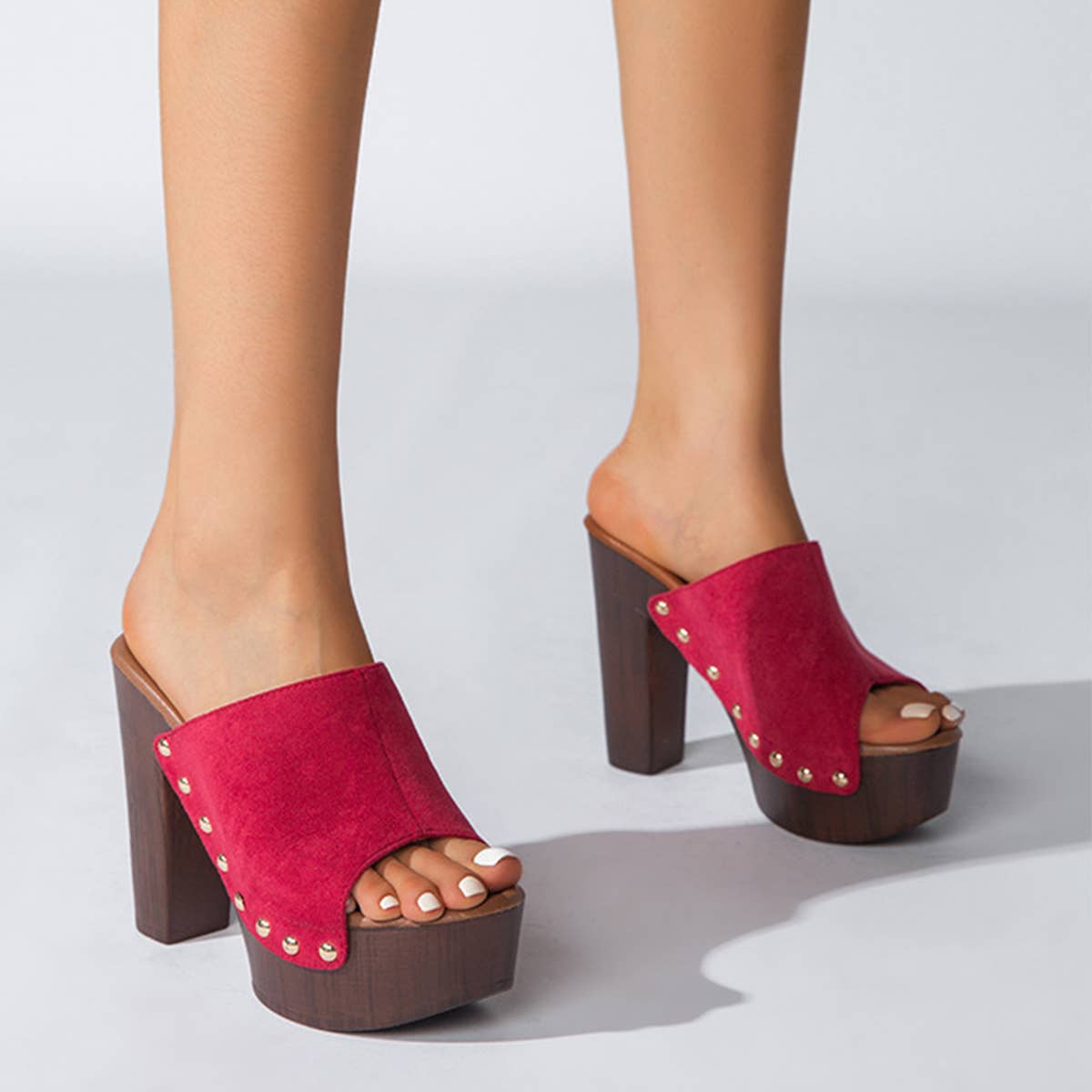 Waterproof High-Heeled Thick-Heeled Sandals