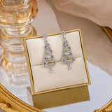 COLORFUL CHRISTMAS TREE TASSEL EARRINGS_CWAJE1835