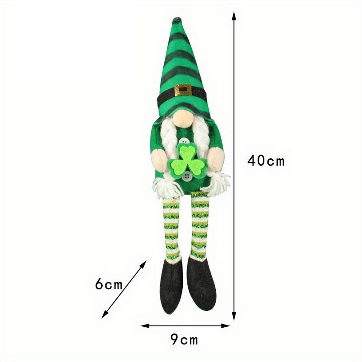 ST PATRICK STRIPED LONG LEGGED DOLL FIGURINE_CWMM3446