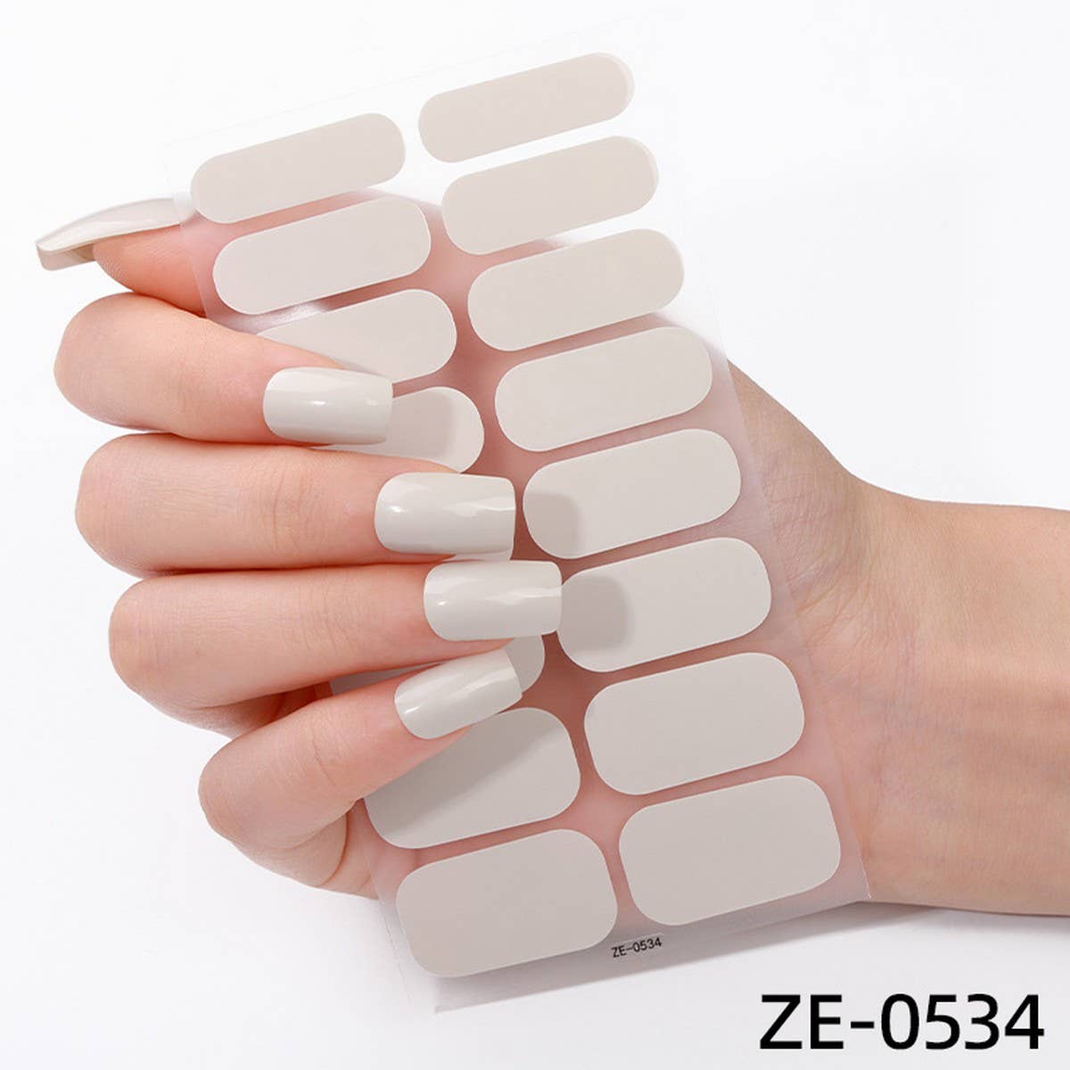 Solid Nail Film Stickers 16Pcs Set_Cwmm11205