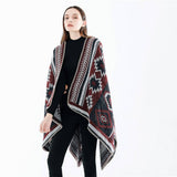 CROSS DIAMOND GEOMETRIC PATTERN CASHMERE SHAWL_CWMM2089