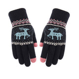 NEW JACQUARD DOUBLE LAYER DEER TOUCH SCREEN GLOVES_CWAG0239