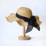 SUMMER LITERARY FUR EDGED SUN HAT_CWAH3396