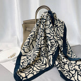 Velvet Rose Print Scarf Elegant Fall/Winter Wrap_Cwasc0894