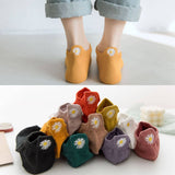 NEW EMBROIDERED DAISY SOCKS FOR WOMEN_CWMS2042