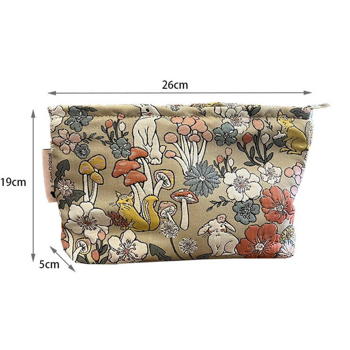 Large Canvas Makeup Bag Travel Cosmetic Pouch_Cuab00657