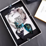 Cwasc2400_Colorblock Landscape Retro Artistic Silk Scarf