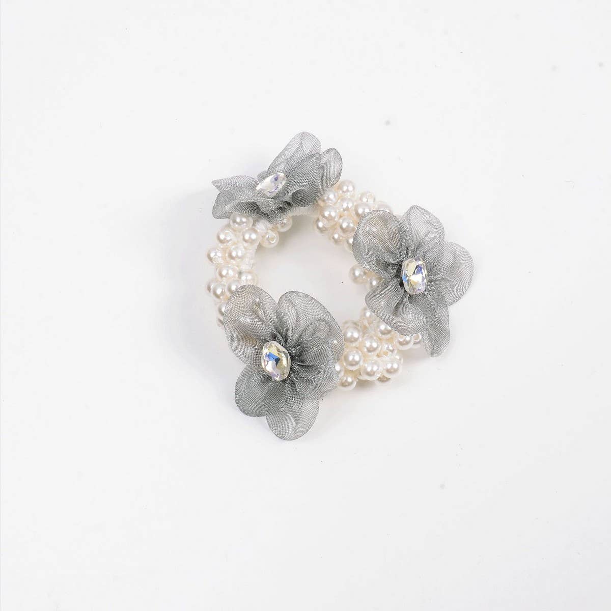 ELEGANT PEARL ORGANZA HAIR TIE FOR WOMEN_CWAHA6870