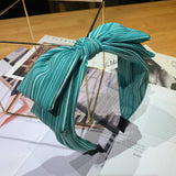 BOW KNOT WIDE BRIMMED FRESH STRIPED HEADBAND_CWAHA2566