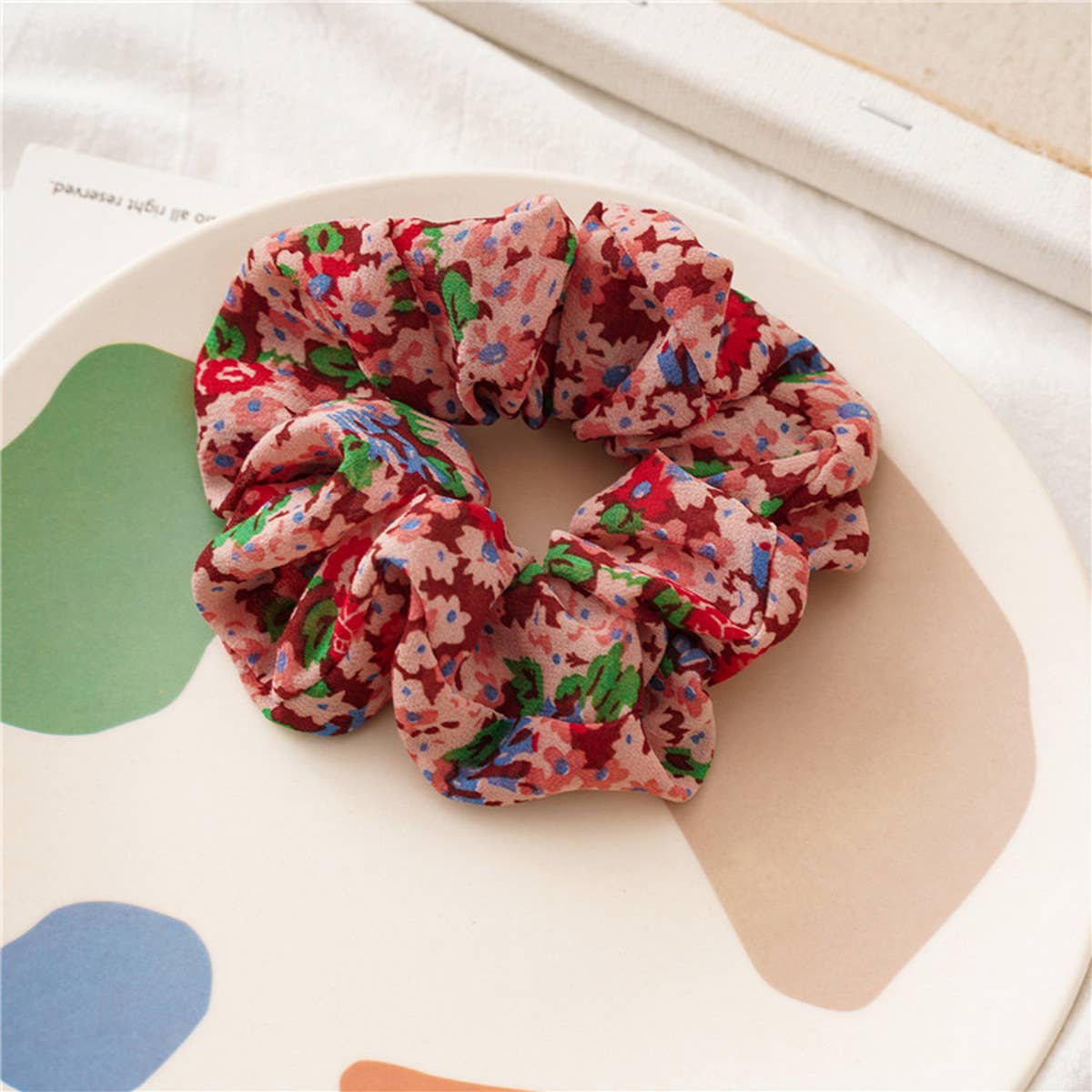 Women New Floral Hair Tie_Cwaha0803