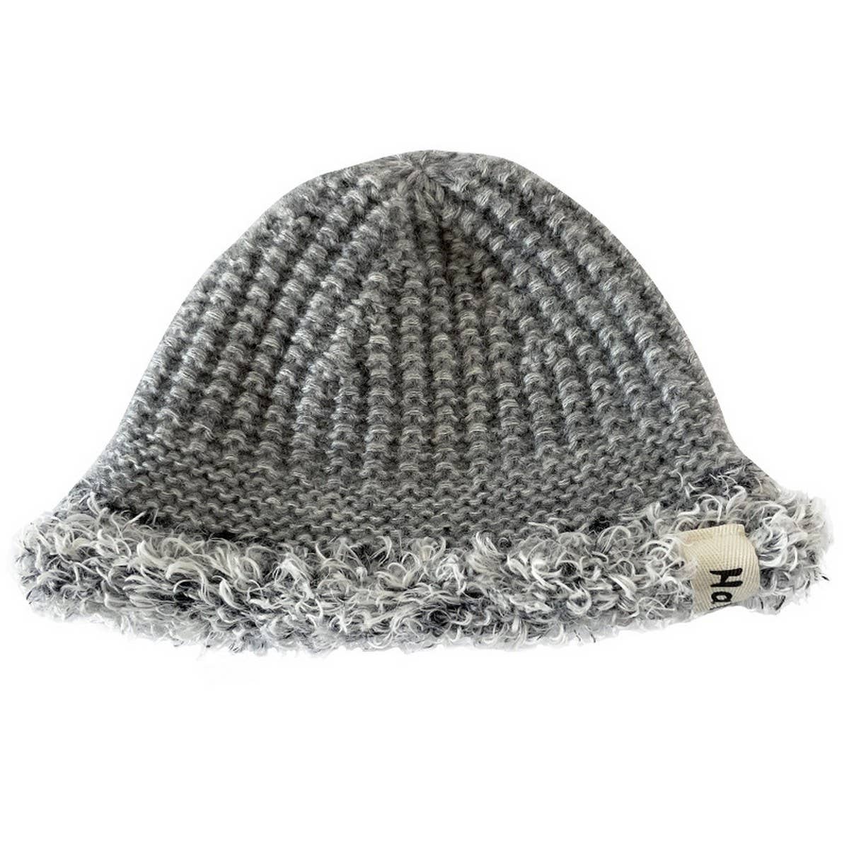 2 6 YEARS OLD PLUSH BRIM BUCKET HAT KNITTED HAT_CWAH2044