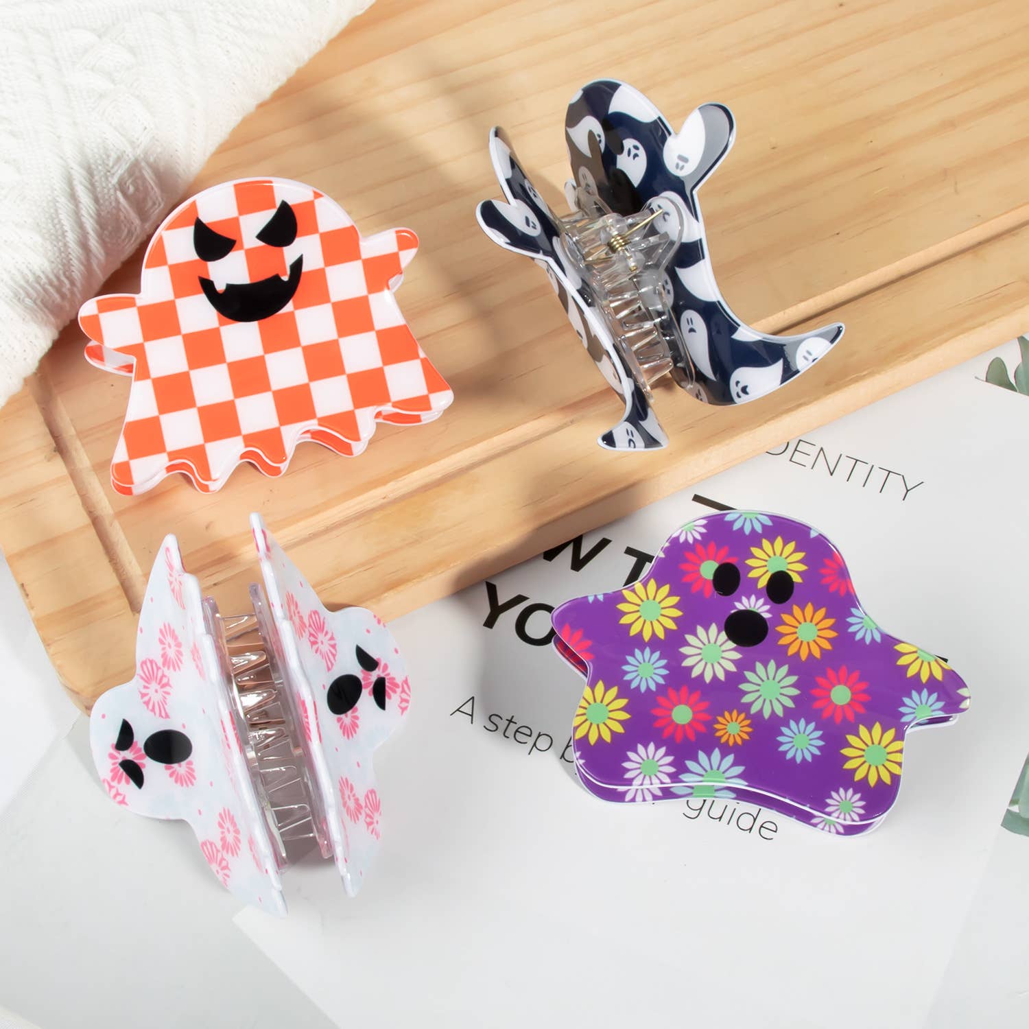 Halloween Kid Multicolor Printed Hair Clip