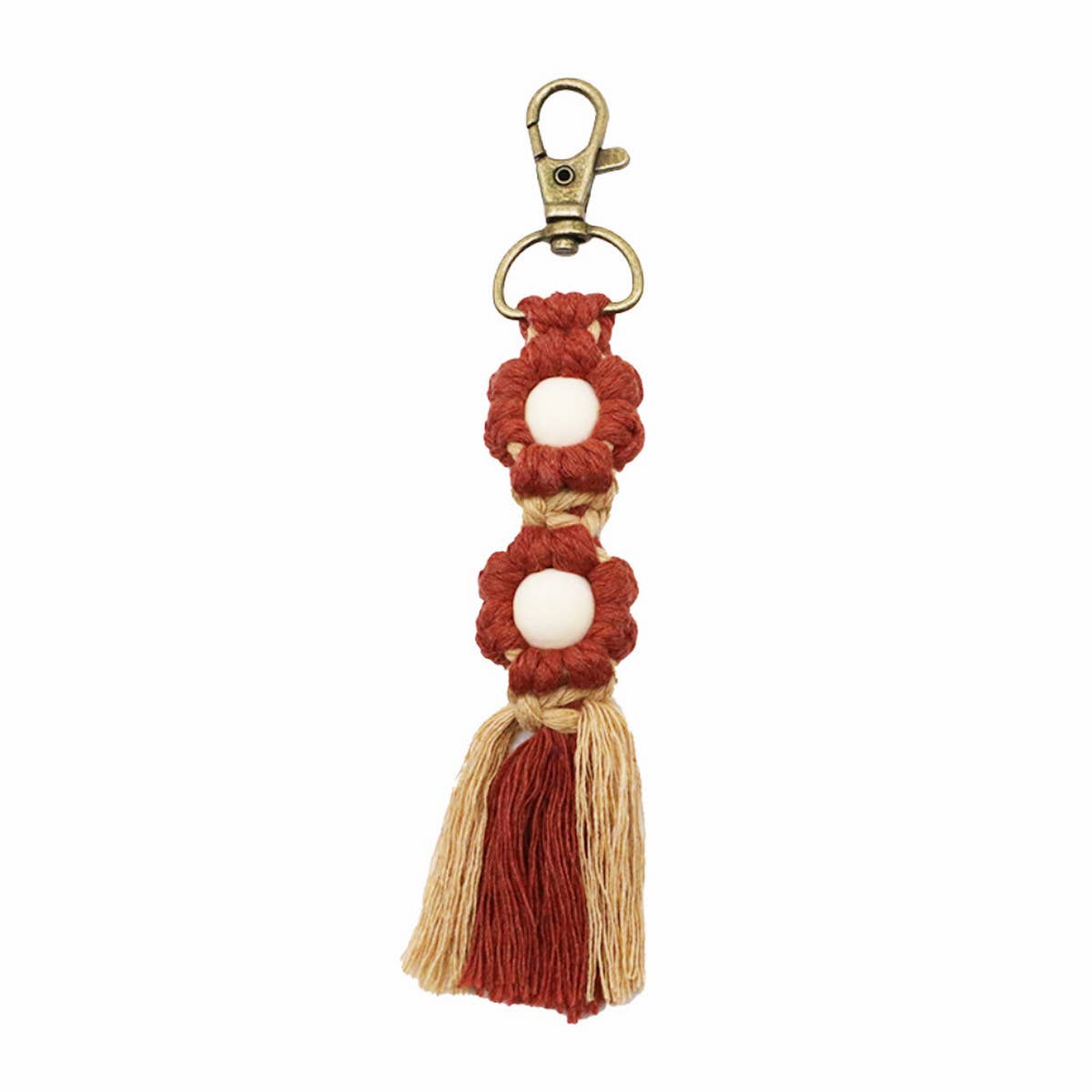 HAND WOVEN FLOWER KEYCHAIN_CWMM1563