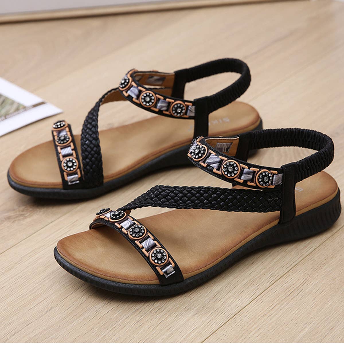 Casual Anti Skid Fashion Rhinestone Sandals_Cwshs0541