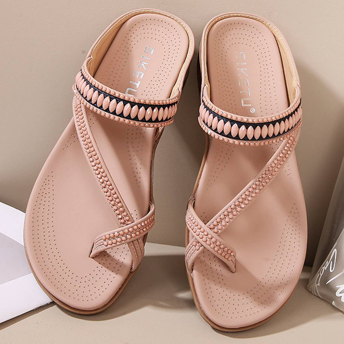 CROSS STRAP COMFORTABLE CASUAL SANDALS SLIPPERS_CWSHS0529